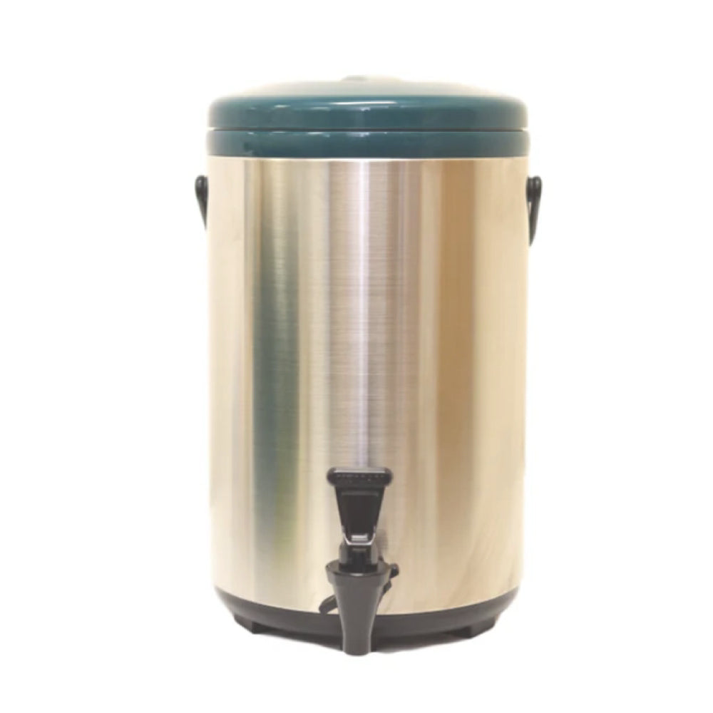 12L Stainless Steel Thermo Tank - Green (YM-1105) 12公升綠色不銹鋼綠保溫茶桶